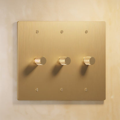 The Brass Rotary Dimmer Switch (1 to 5 Gang)