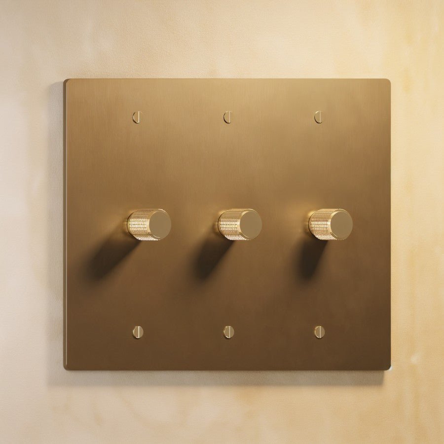 The Brass Rotary Dimmer Switch (1 to 5 Gang)