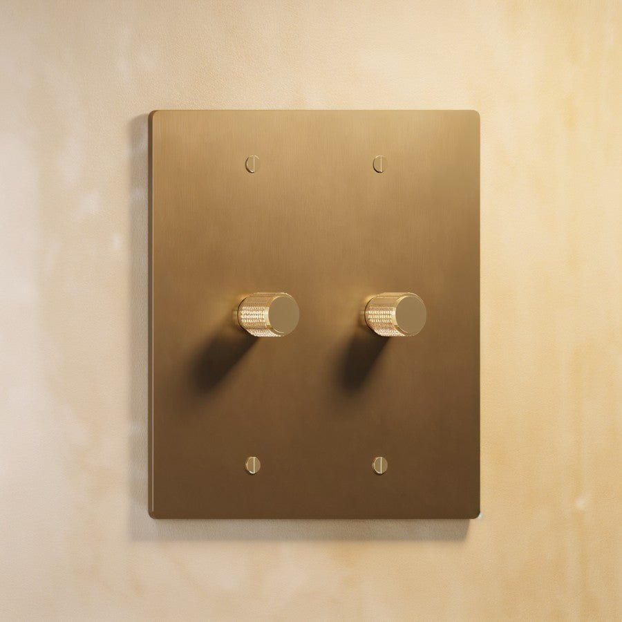 The Brass Rotary Dimmer Switch (1 to 5 Gang)