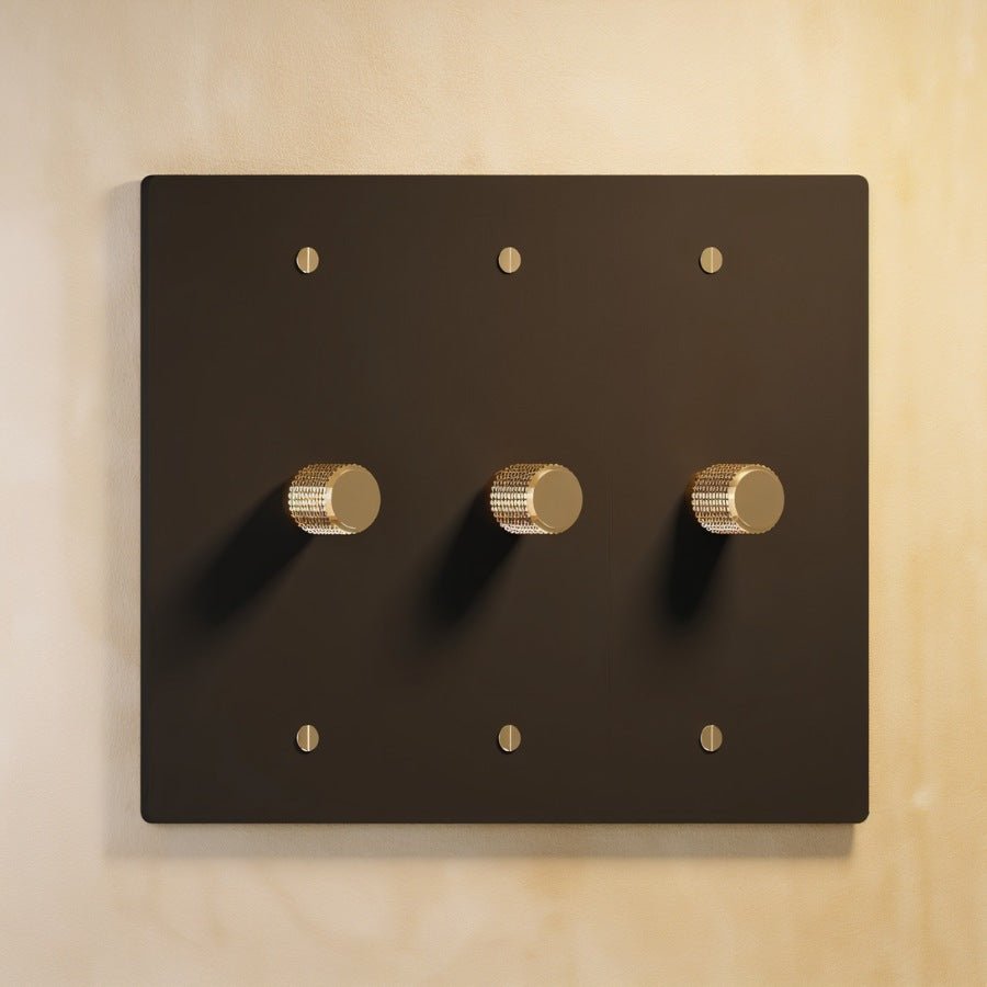 The Brass Rotary Dimmer Switch (1 to 5 Gang)