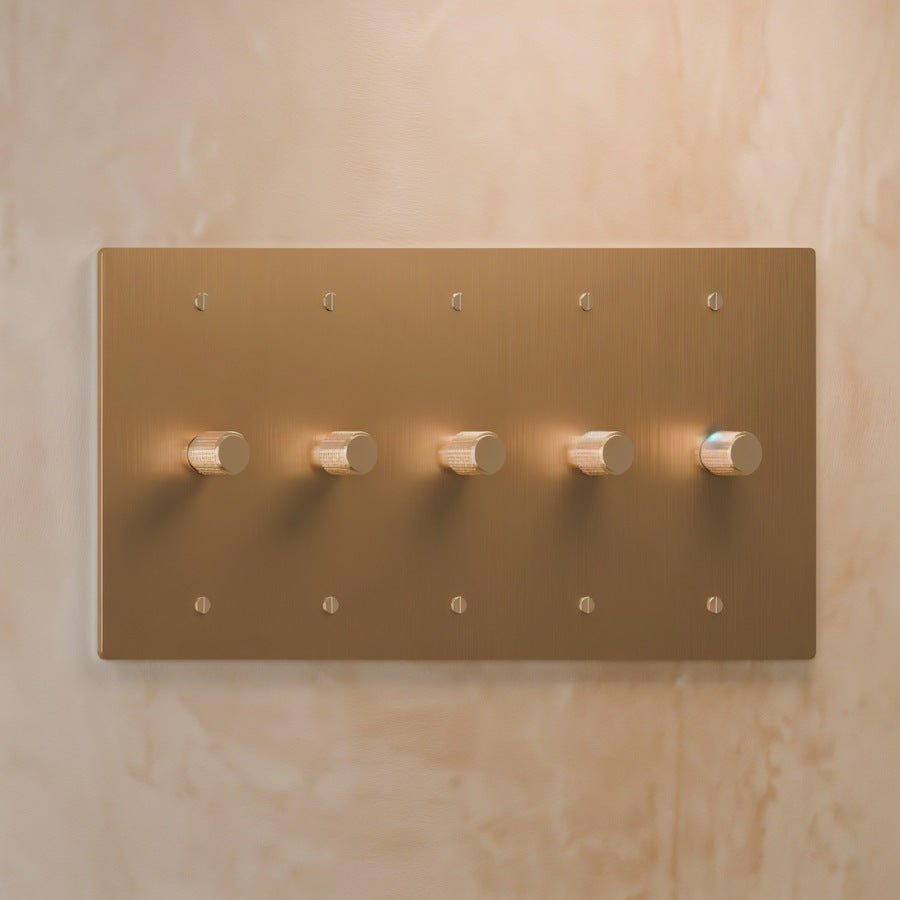 The Brass Rotary Dimmer Switch (1 to 5 Gang)