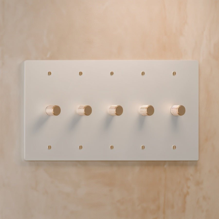 The Brass Rotary Dimmer Switch (1 to 5 Gang)