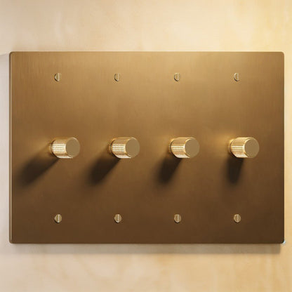 The Brass Rotary Dimmer Switch (1 to 5 Gang)