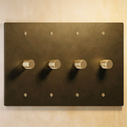 The Brass Rotary Dimmer Switch (1 to 5 Gang)