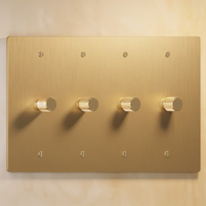 The Brass Rotary Dimmer Switch (1 to 5 Gang)