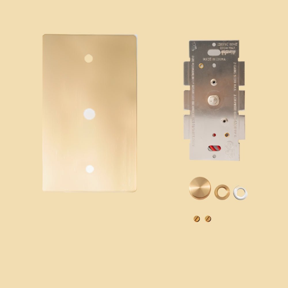 The Brass 3-Way Rotary Dimmer Switch (1 to 5 Gang)