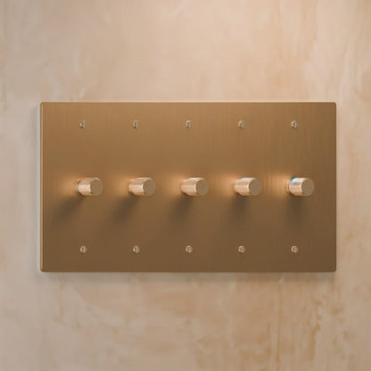 The Brass 3-Way Rotary Dimmer Switch (1 to 5 Gang)