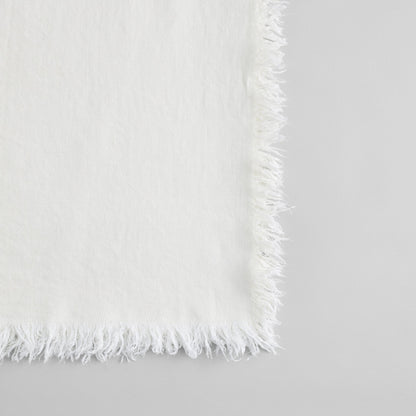 Bloomist Throws One Size Linen Throw in White