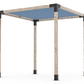 The Carpentry Shop Co. 8'x 8' / Denim Toja Grid Single Pergola Kits- Free Standing 4x4 Wood Post (With Shade Sail)