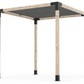 The Carpentry Shop Co. Toja Grid Single Pergola Kits- Free Standing 4x4 Wood Post (With Shade Sail)