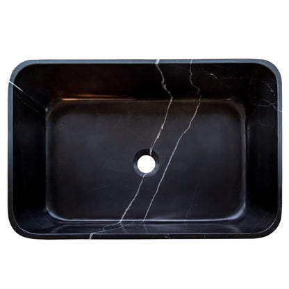 TCSC | Toros Black Marble Above Vanity Rectangular Bathroom Sink Polished (W)13.5" (L)21.5" (H)6"