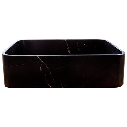 TCSC | Toros Black Marble Above Vanity Rectangular Bathroom Sink Polished (W)13.5" (L)21.5" (H)6"