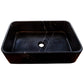 Toros Black Marble Above Vanity Rectangular Bathroom Sink Polished (W)13.5" (L)21.5" (H)6"