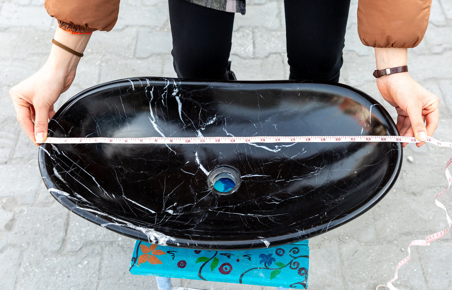 Toros Black Marble Above Vanity Gondola Design Bathroom Sink