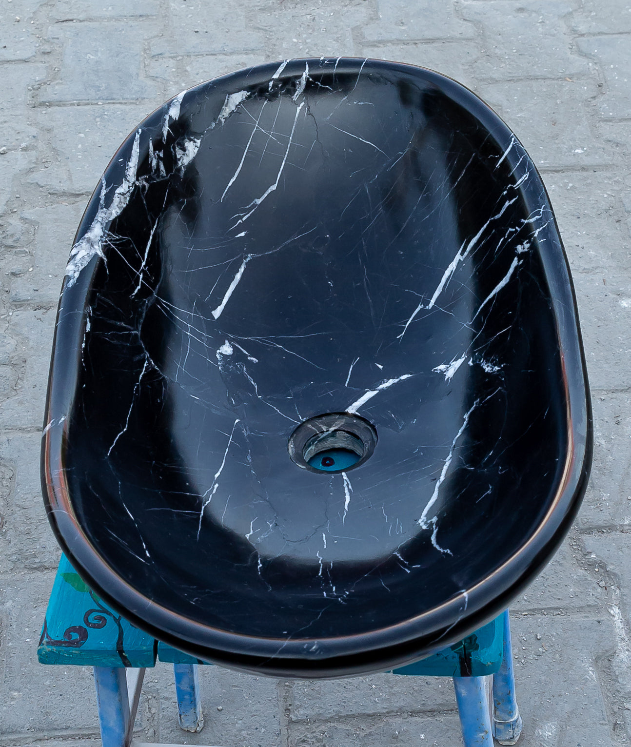 Toros Black Marble Above Vanity Gondola Design Bathroom Sink