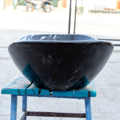 TCSC | Toros Black Marble Above Vanity Gondola Design Bathroom Sink