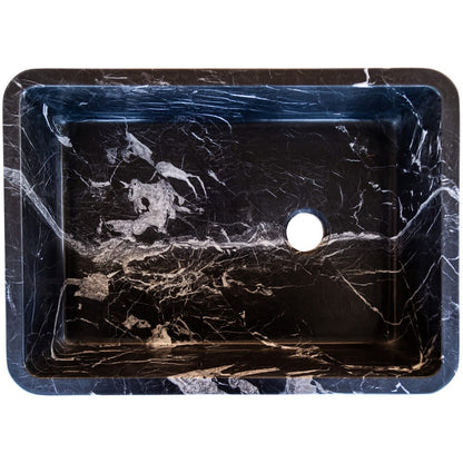 TCSC | Toros Black Marble Rectangular Above Vanity Bathroom Sink (W)14.4" (L)20.3" (H)4.70"