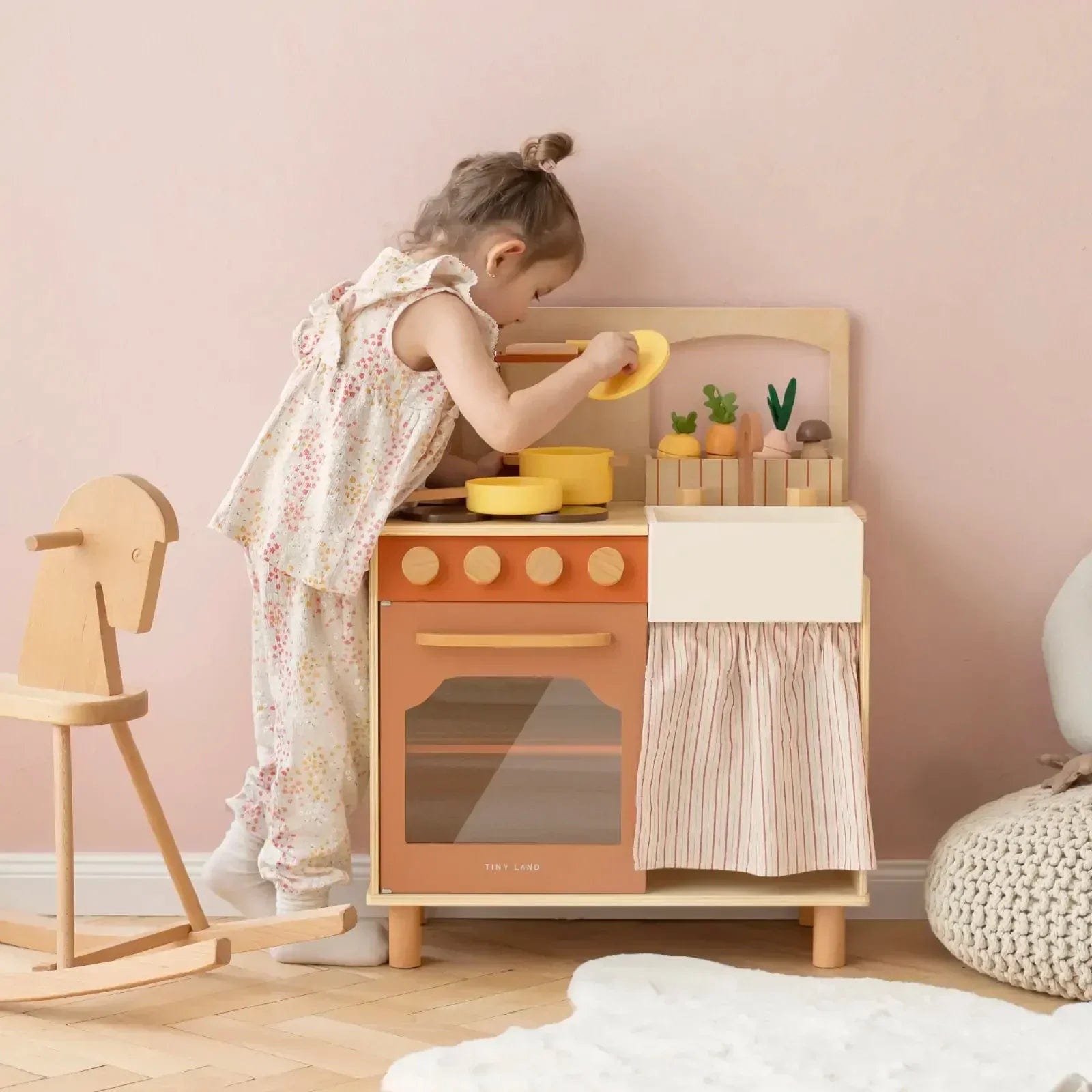 Tiny Land Toy Tiny Land® Modern & Versatile Wooden Kids Play Kitchen