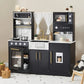 Tiny Land Toy Tiny Land® Trendy Black Style Play Kitchen