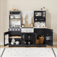 Tiny Land Toy Tiny Land® Trendy Black Style Play Kitchen