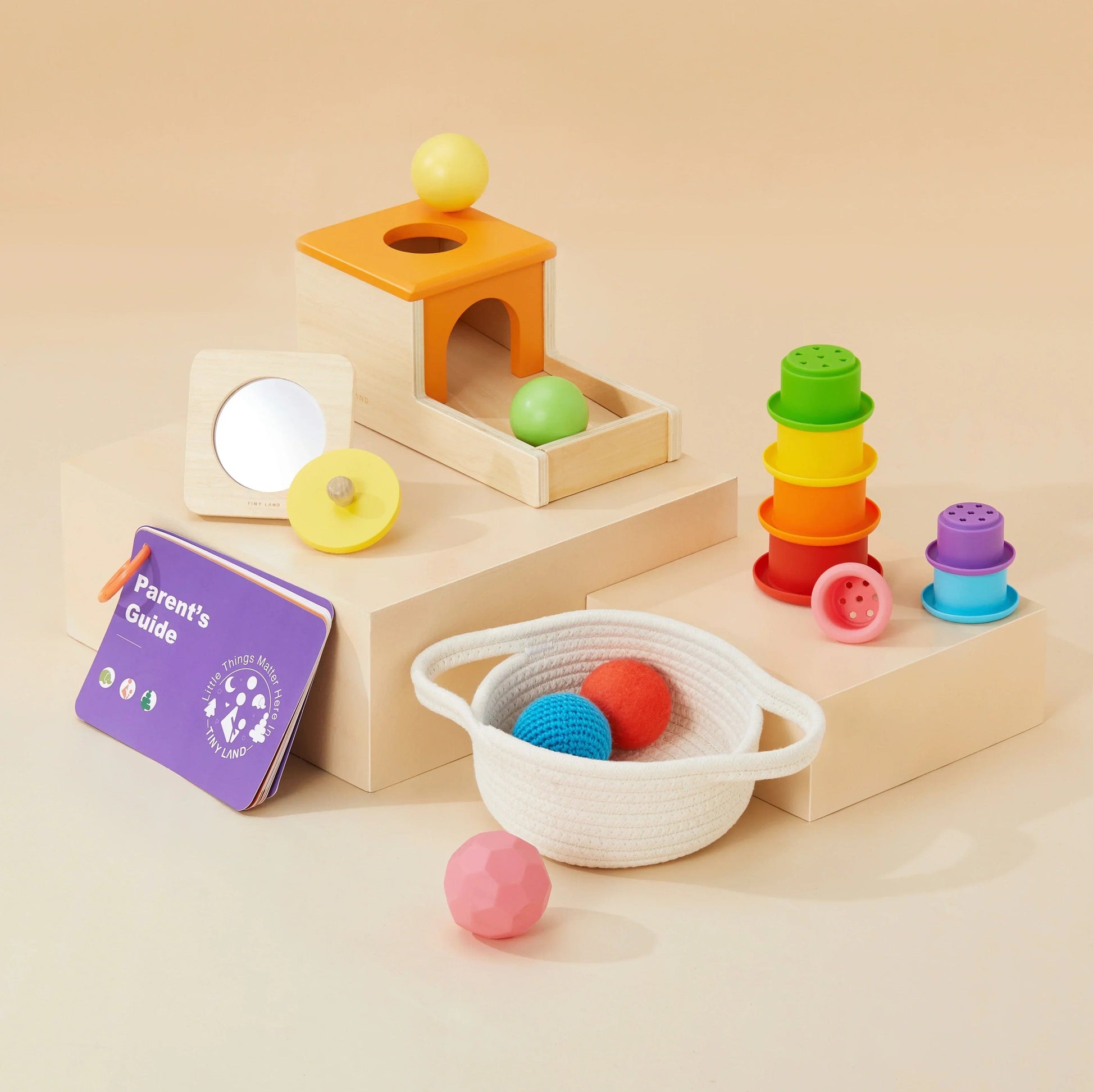 Tiny Land Toys & Games Tiny Land® Montessori Toys Set for Newborns (6-9 month)