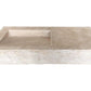 Troia Light Travertine Rustic Rectangular Wall-mount Bathroom Sink (W)16" (L)36" (H)10"