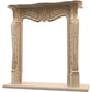 Troia Light Travertine Traditional Hand-carved Fireplace Surround (W)12" (L)52" (H)44"