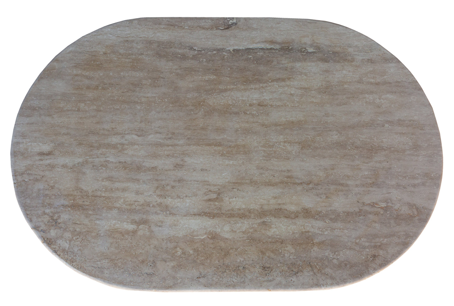 TCSC | Troia Light Travertine Oval Shape Coffee Table Filled and Polished (W)24" (L)48" (H)16"