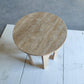 Troia Light Travertine Round End/Side Table U Shape Legs Unfilled, Honed (D)18" (H)20"