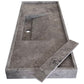 Tundra Grey Marble Rectangular Wall-mount Bathroom Sink Hidden Drain (W)20" (L)48" (H)5"