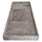 Tundra Grey Marble Rectangular Wall-mount Bathroom Sink Hidden Drain (W)20" (L)48" (H)5"