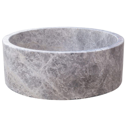 TCSC | Natural Stone Tundra Grey Marble Above Vanity Bathroom Sink Polished (D)16.5" (H)6"