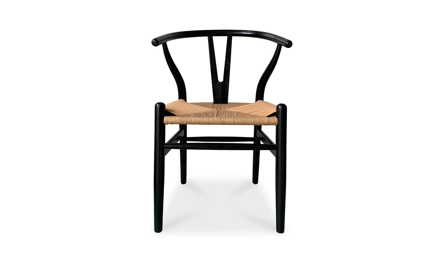 Moe's VENTANA DINING CHAIR- SET OF TWO-BLACK AND NATURAL