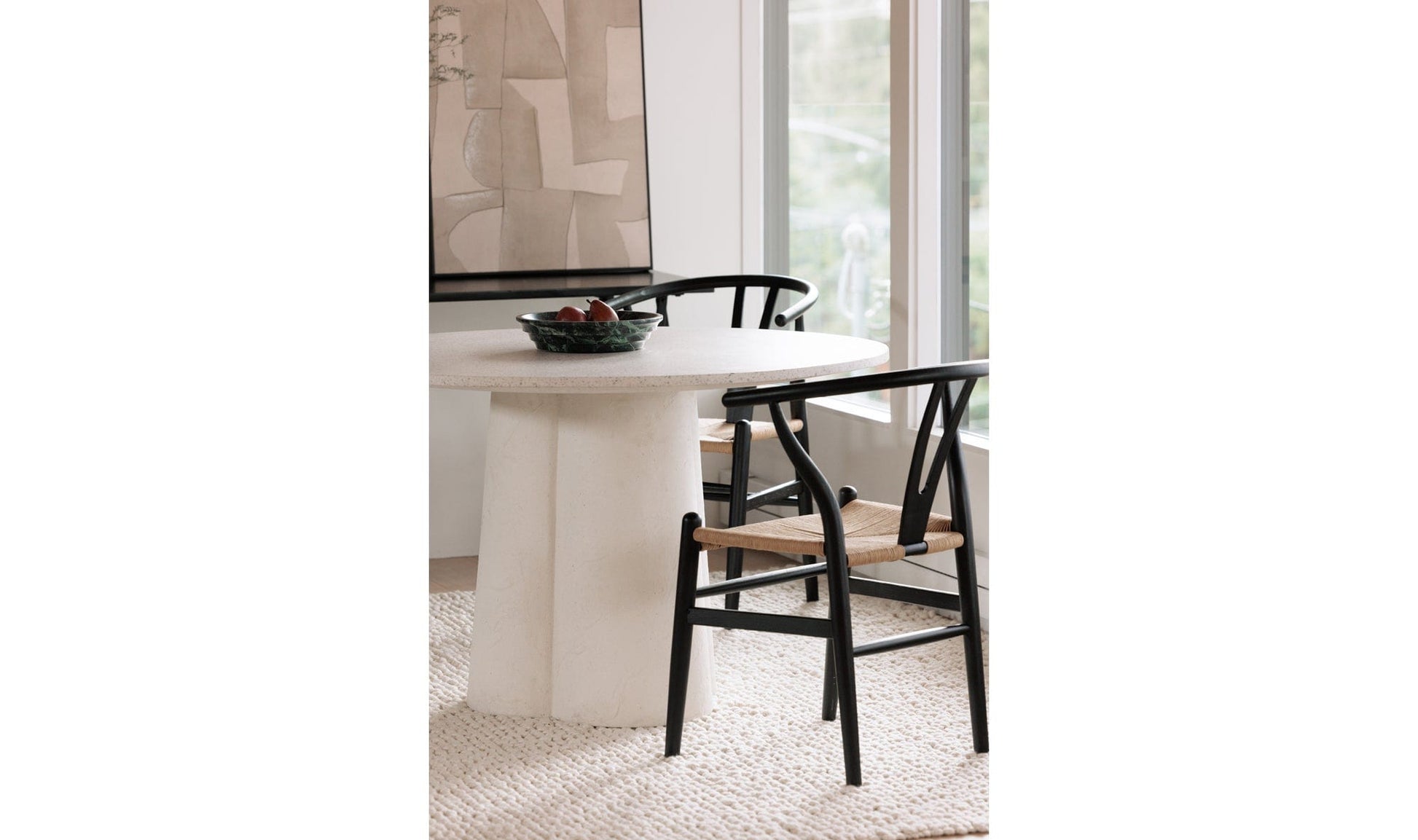 Moe's VENTANA DINING CHAIR- SET OF TWO-BLACK AND NATURAL