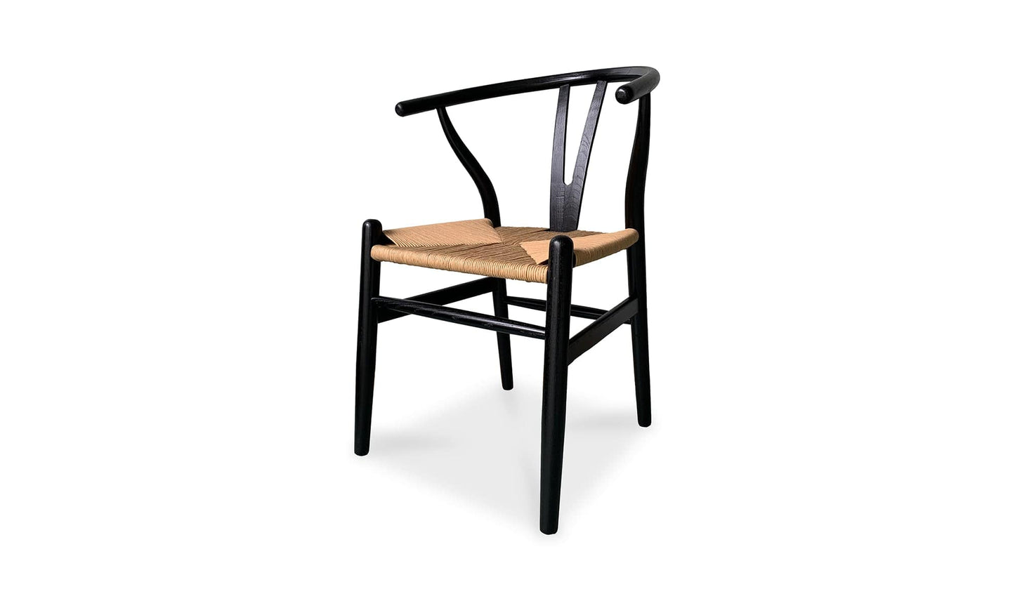 Moe's VENTANA DINING CHAIR- SET OF TWO-BLACK AND NATURAL