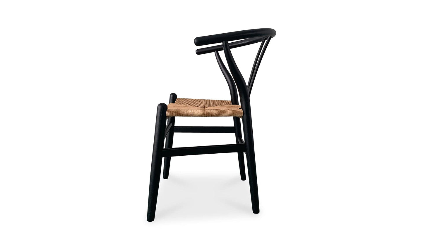 Moe's VENTANA DINING CHAIR- SET OF TWO-BLACK AND NATURAL