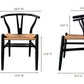 Moe's VENTANA DINING CHAIR- SET OF TWO-BLACK AND NATURAL