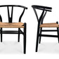 Moe's VENTANA DINING CHAIR- SET OF TWO-BLACK AND NATURAL