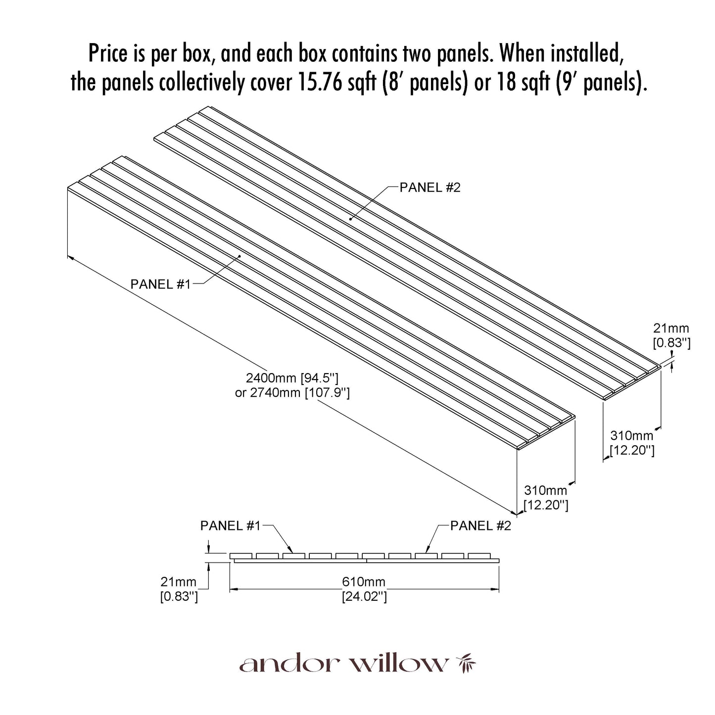 Wide Willow Panel