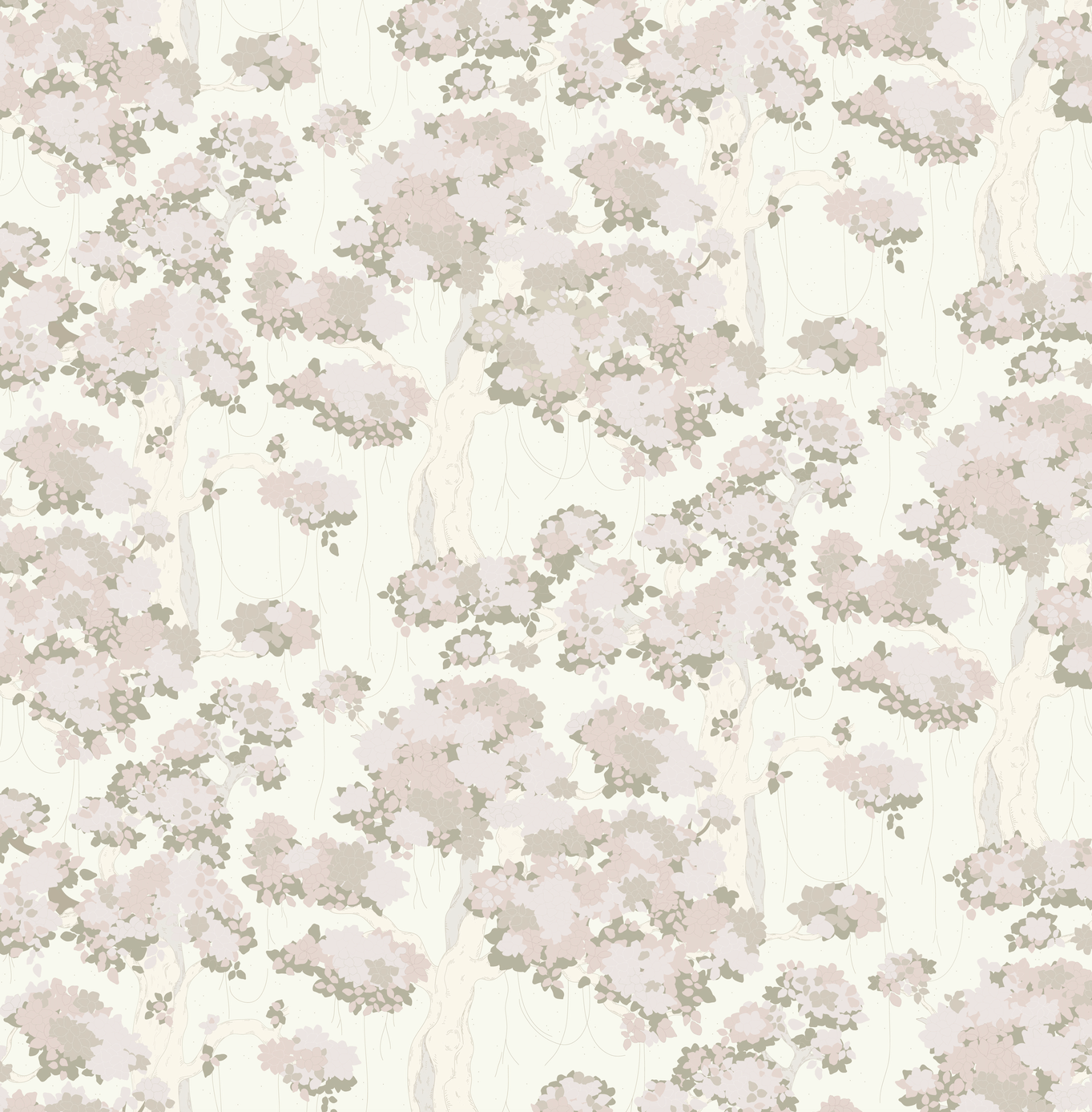 Loomwell Home Goods Blush / Sample 1 foot by 1 foot Wilma Wallpaper by Grateful Artsy Soul