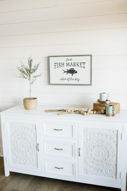 Joyfully Said Wooden signs Fish Market