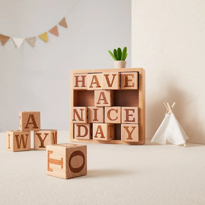 Tiny Land wooden toys Tiny Land® Wooden Alphabet Blocks