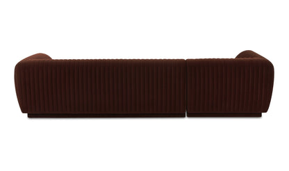 Moe's ZANDRO SECTIONAL LEFT- WARM BROWN