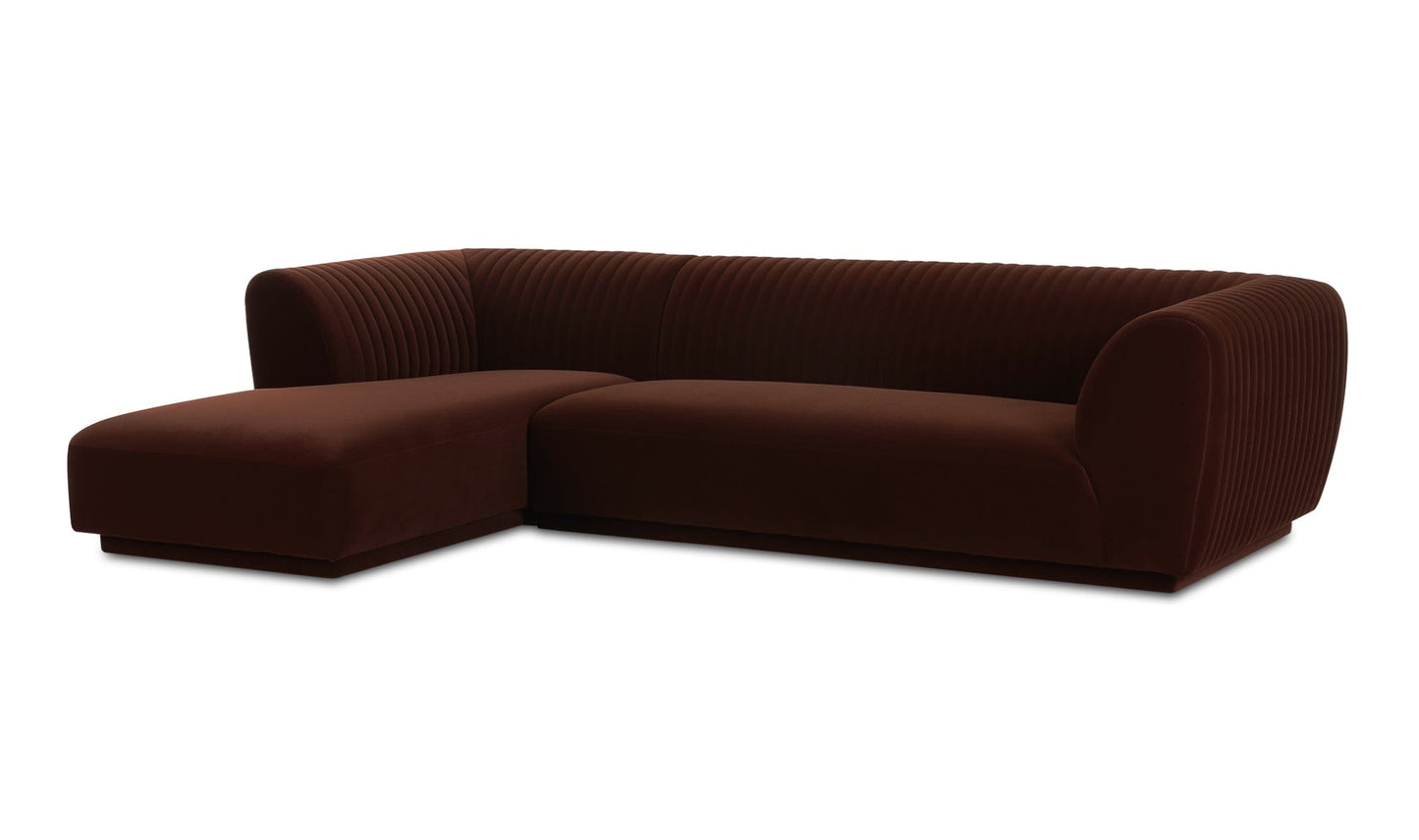 Moe's ZANDRO SECTIONAL LEFT- WARM BROWN