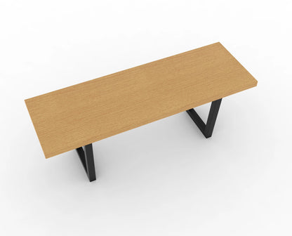 The Carpentry Shop Co. Modern Bench with Metal Legs