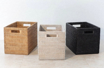 The Carpentry Shop Co. Rattan Square Storage Basket