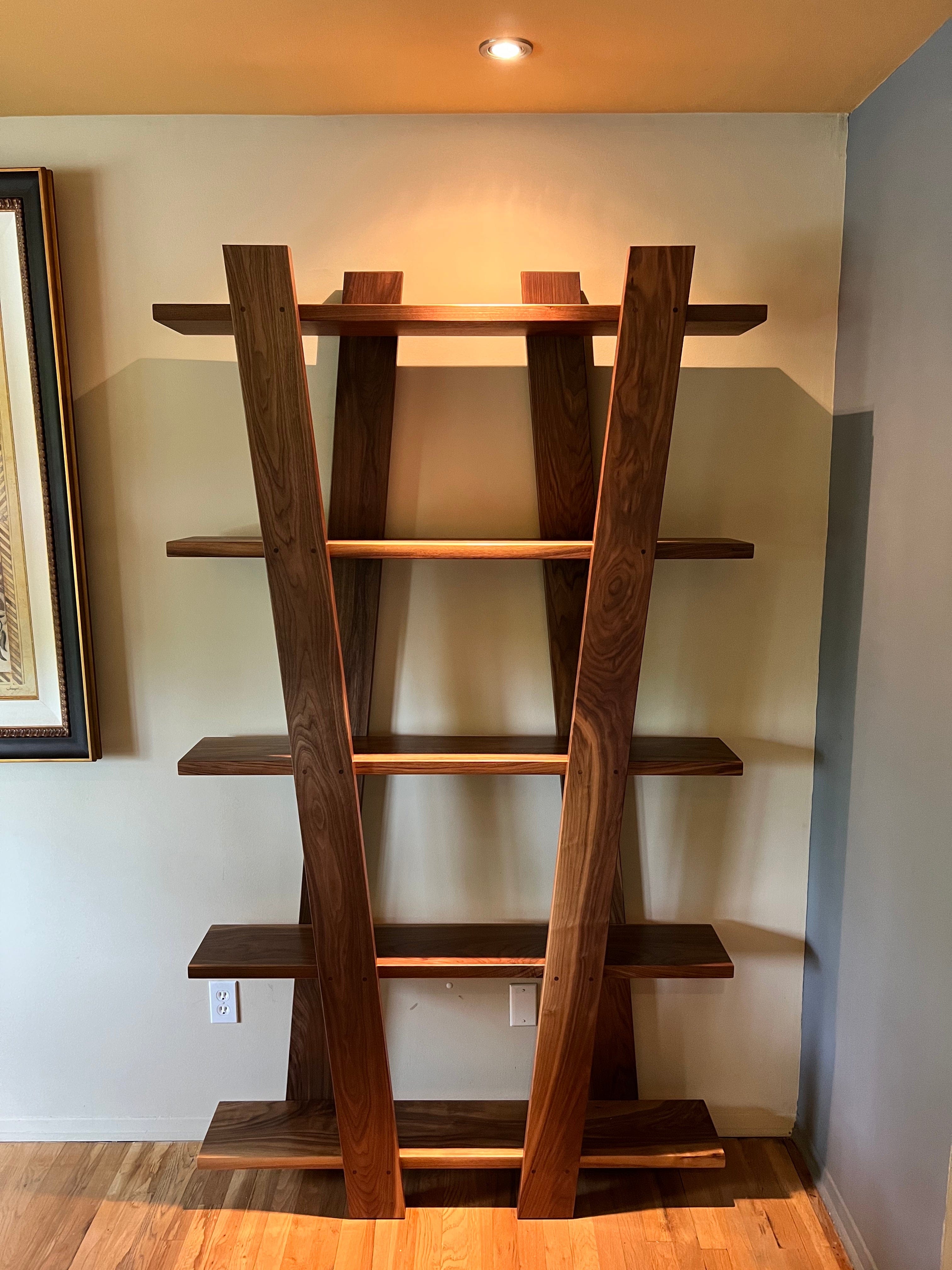 Solid walnut deals bookshelf